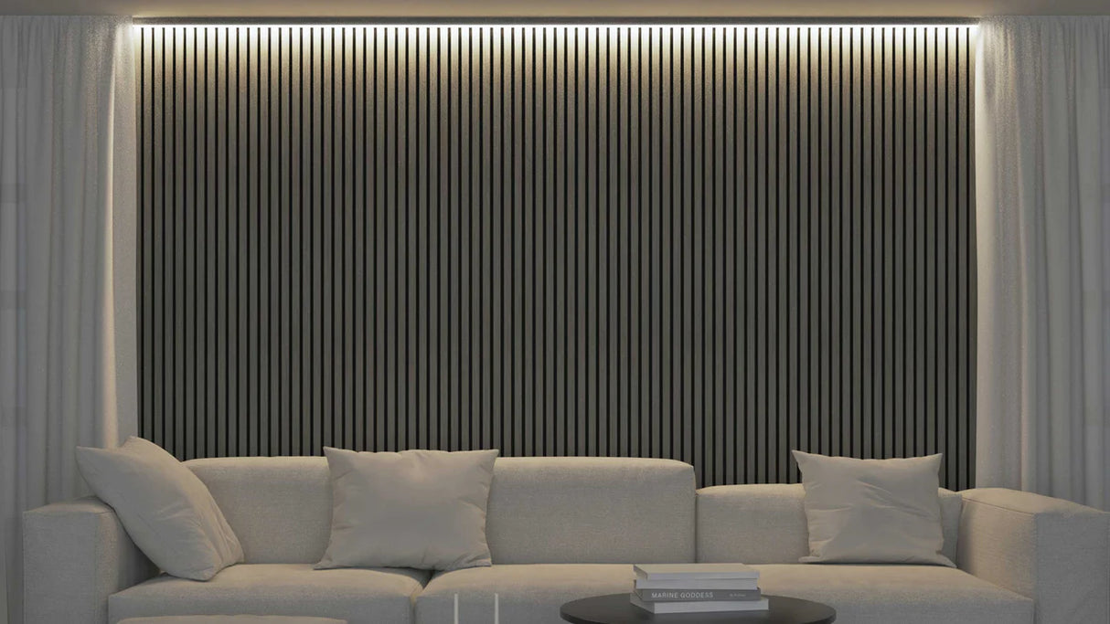 Akoestische panelen 270x60 cm - Eiken Grijs