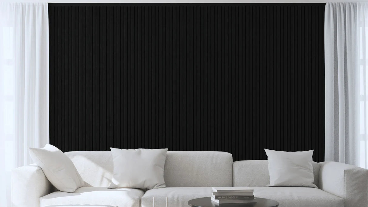 Akoestische panelen 270x60 cm - Eiken Zwart