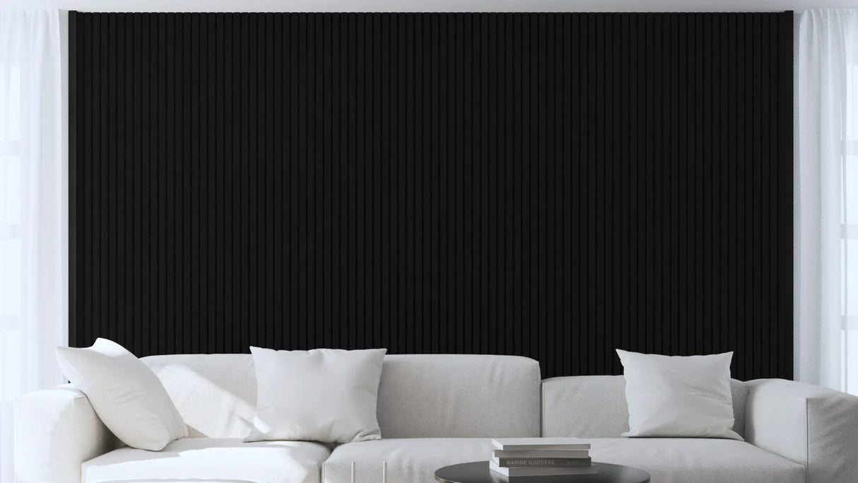 Akupanel - LED afwerkeindlat voor plafond en zijkant- Eiken Zwart 270 cm