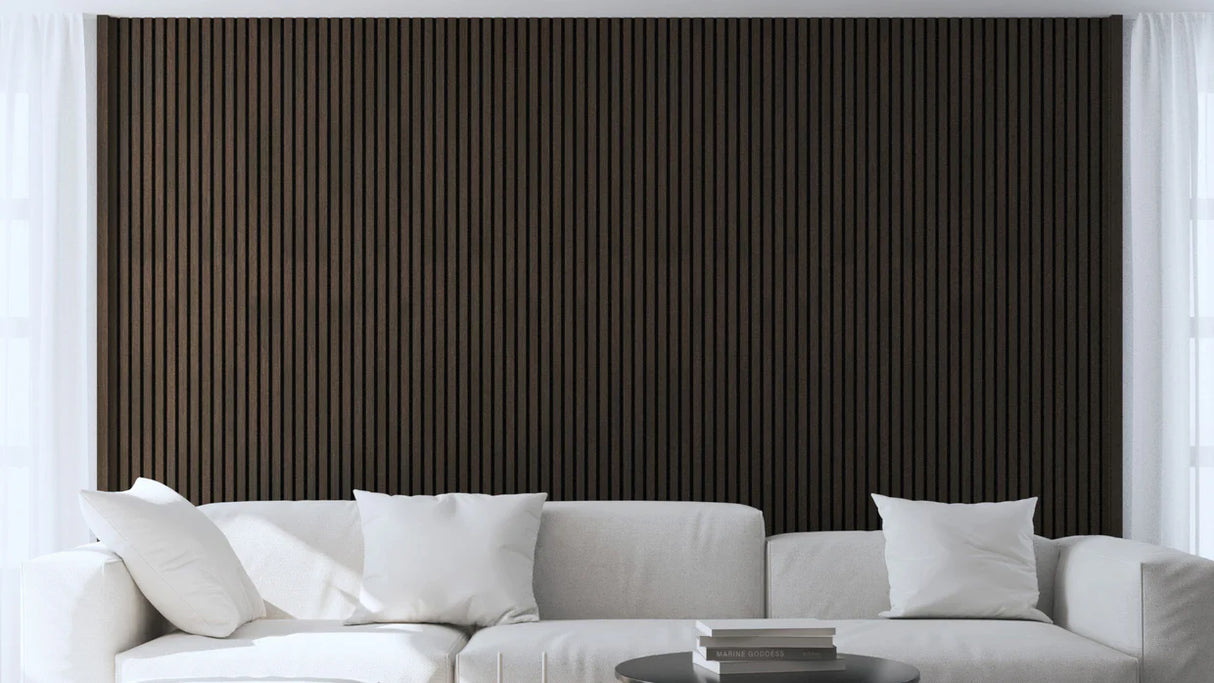 Akupanel - LED afwerkeindlat voor plafond en zijkant - Eiken Dark Walnoot 270 cm