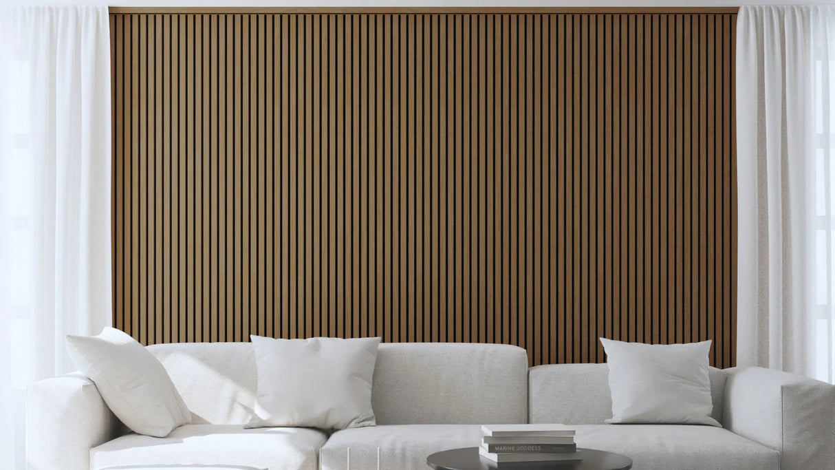 Akoestische panelen 270x60 cm - Eiken Mokka