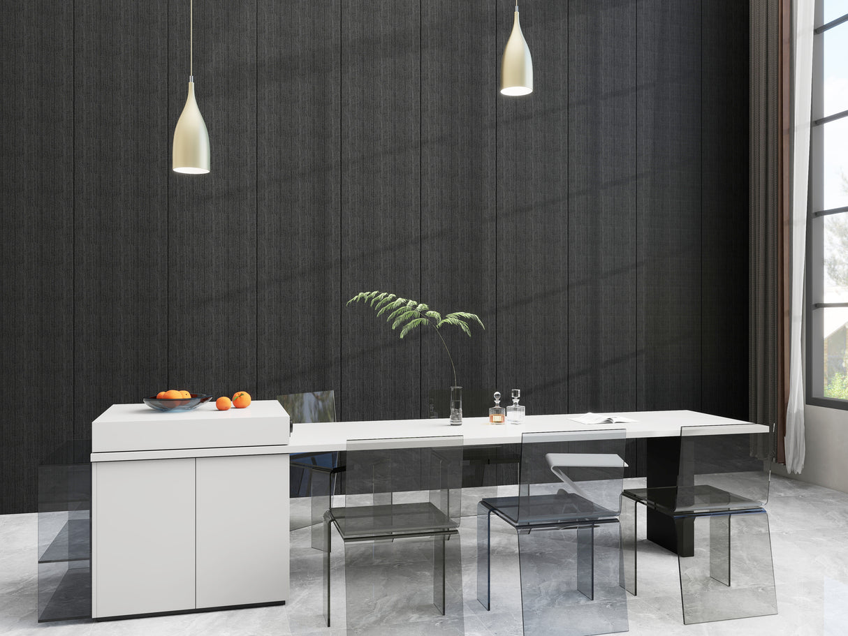 Decopanel Eiken Zwart 270 x 60 cm Akoestische wandpanelen