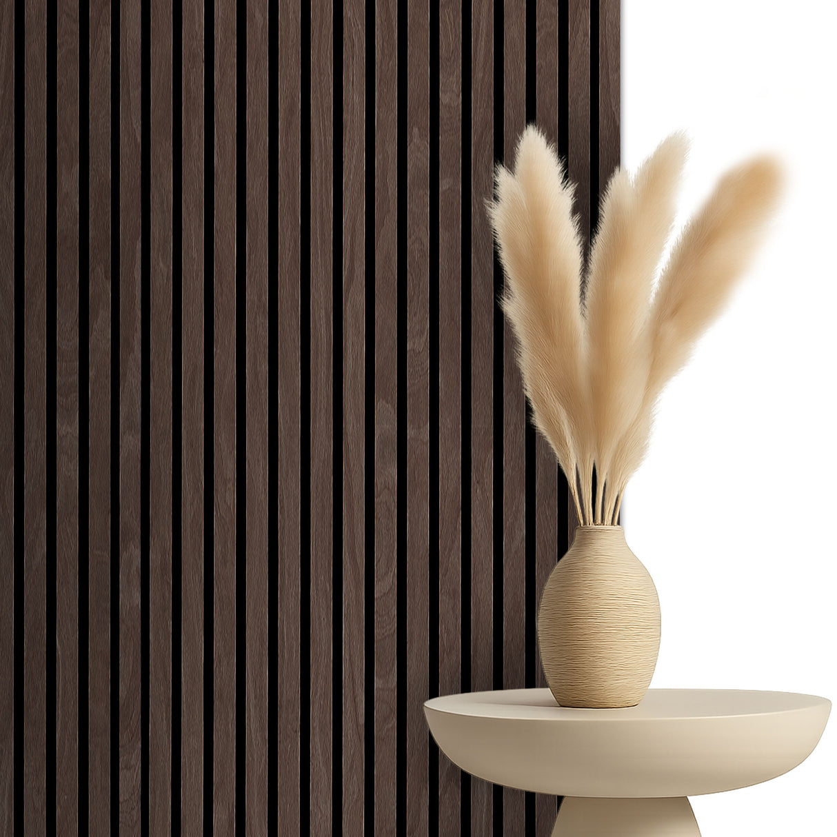 Akoestische panelen 270x60 cm - Eiken Dark Walnoot