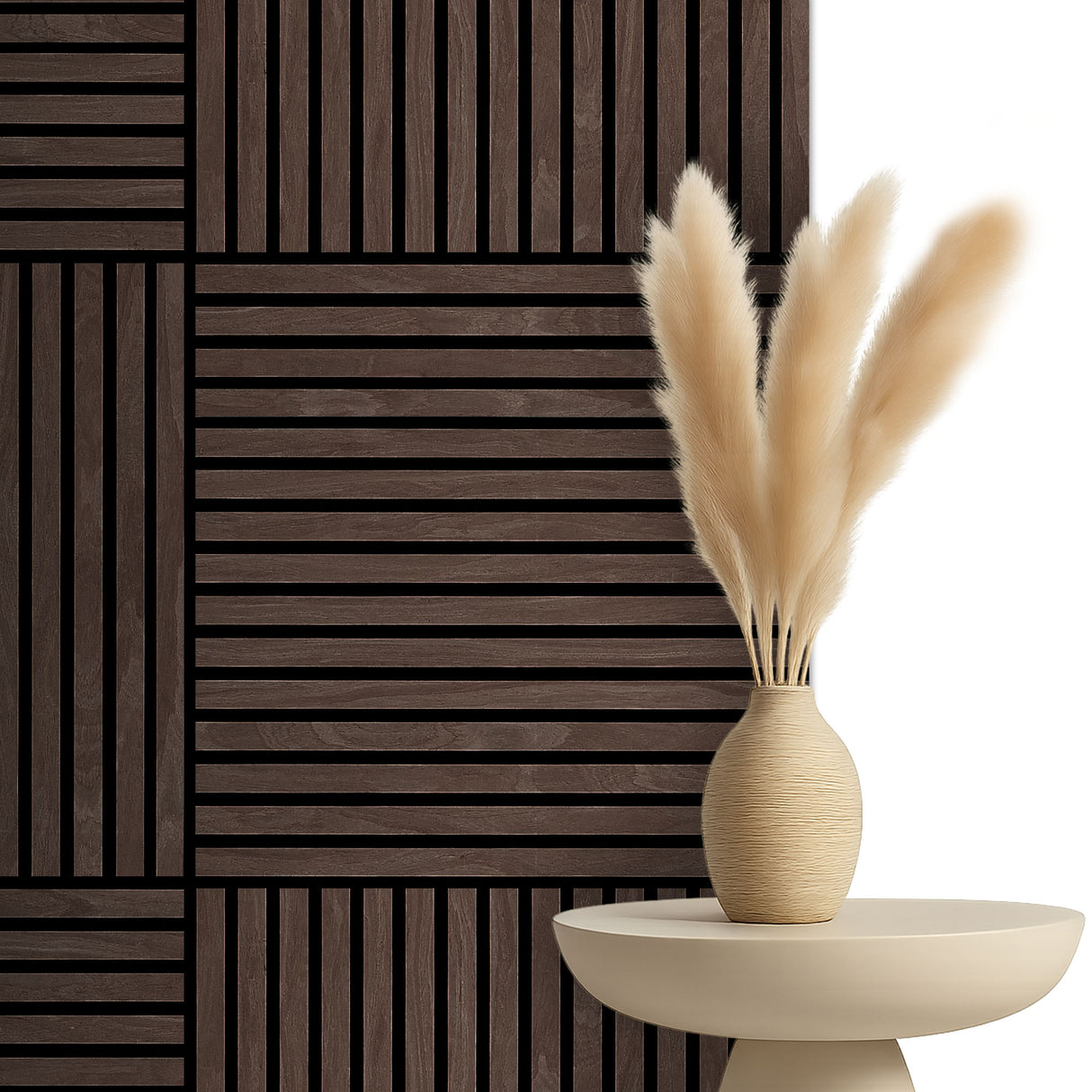 Akoestische panelen 60x60 cm - Eiken Dark Walnoot