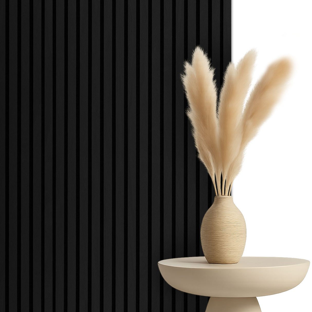 Akoestische panelen 270x60 cm - Eiken Zwart