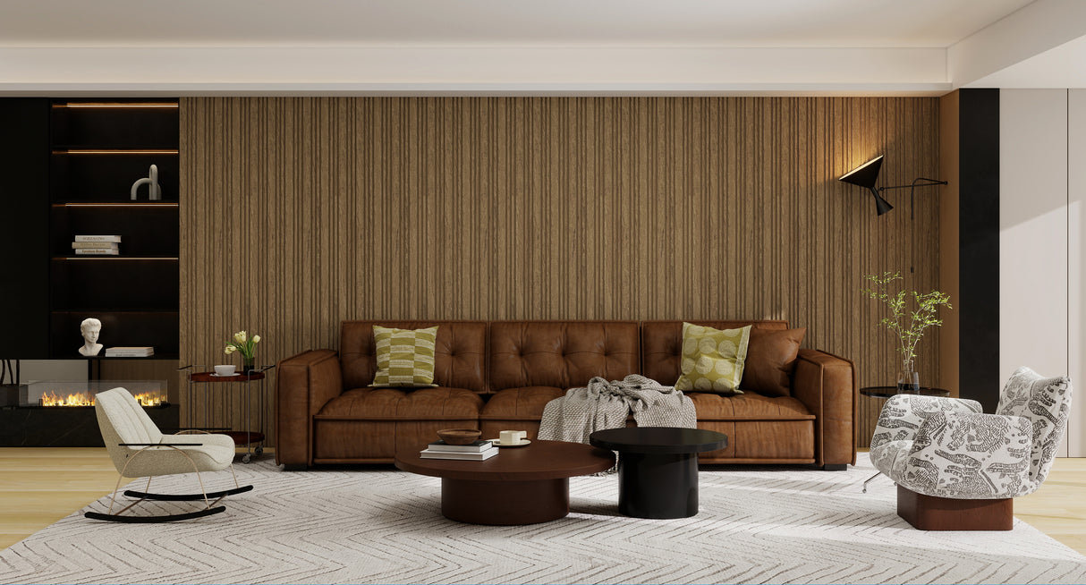 Akoestische panelen 270 x 60 x 2.2 cm - Mokka Avorio