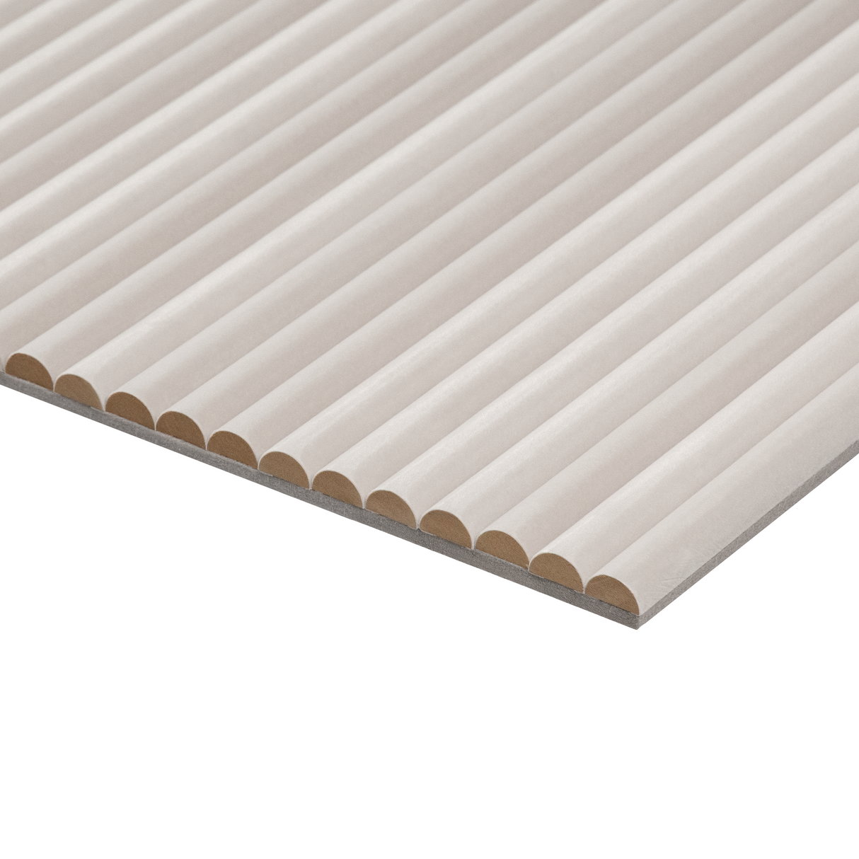 Akoestische Suede Solid Panelen 280x60 cm - Snow Beige