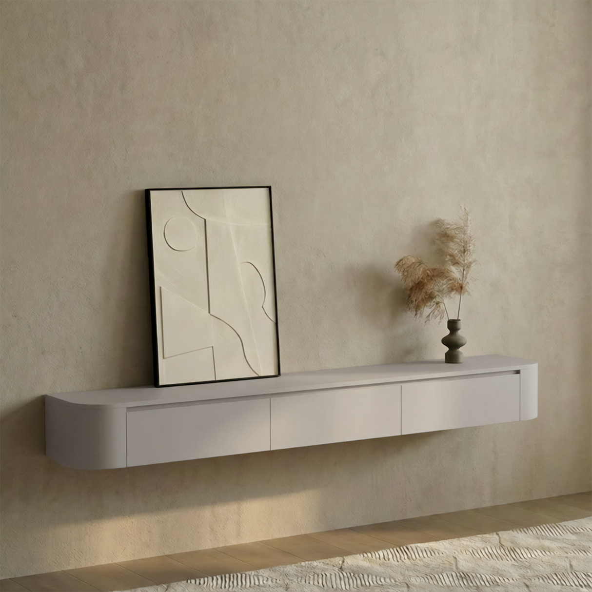 Dulce Japandi Tv-meubel 240 x 32 x 28 cm - Wit