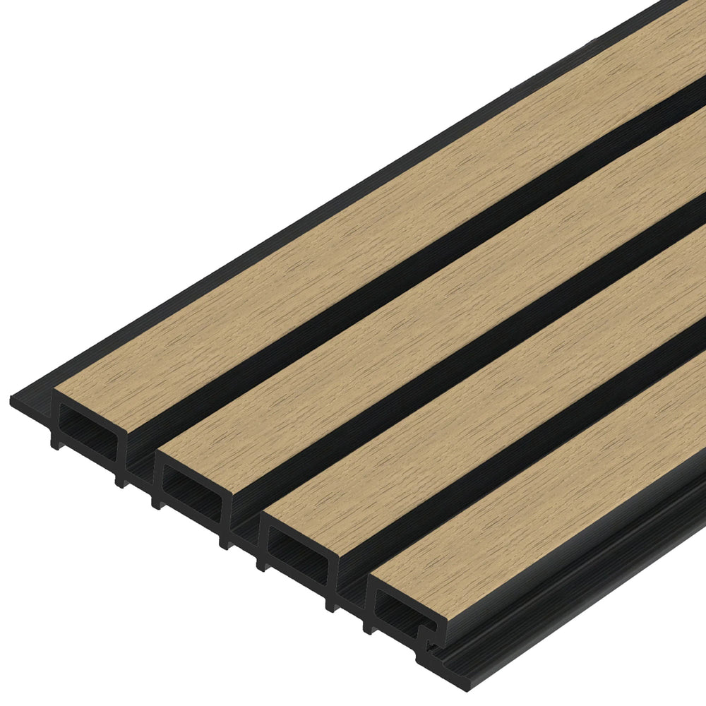 Composiet Gevelbekleding Naturel Lattenwand Wandpanelen 290 x 22 cm