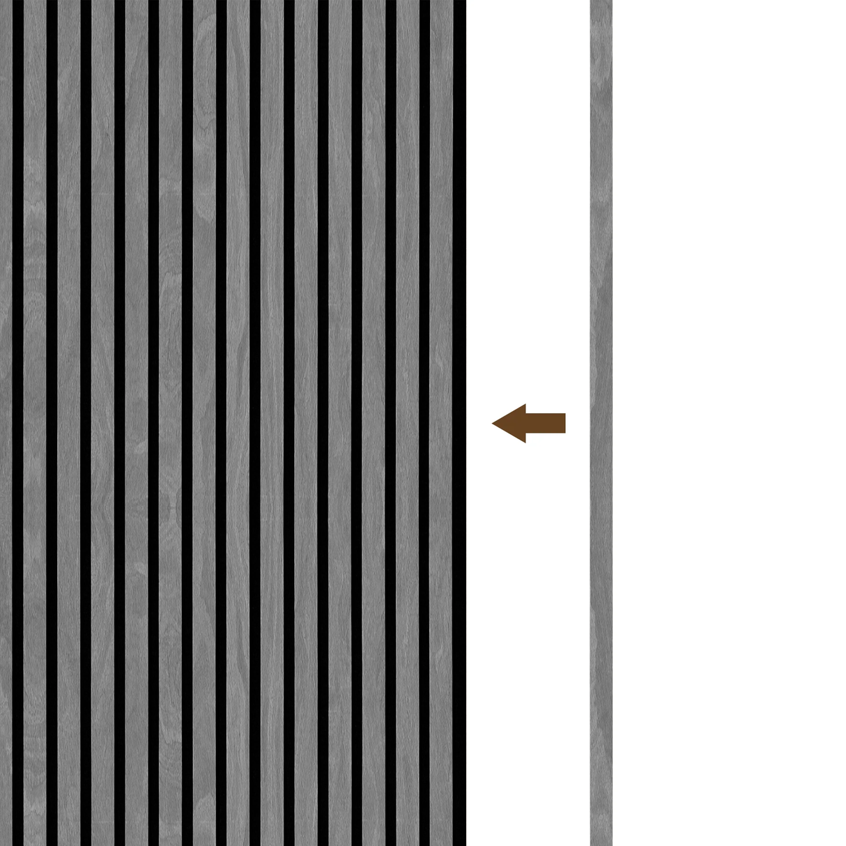 Eindlat 270 x 2.2 cm - Eiken Grijs