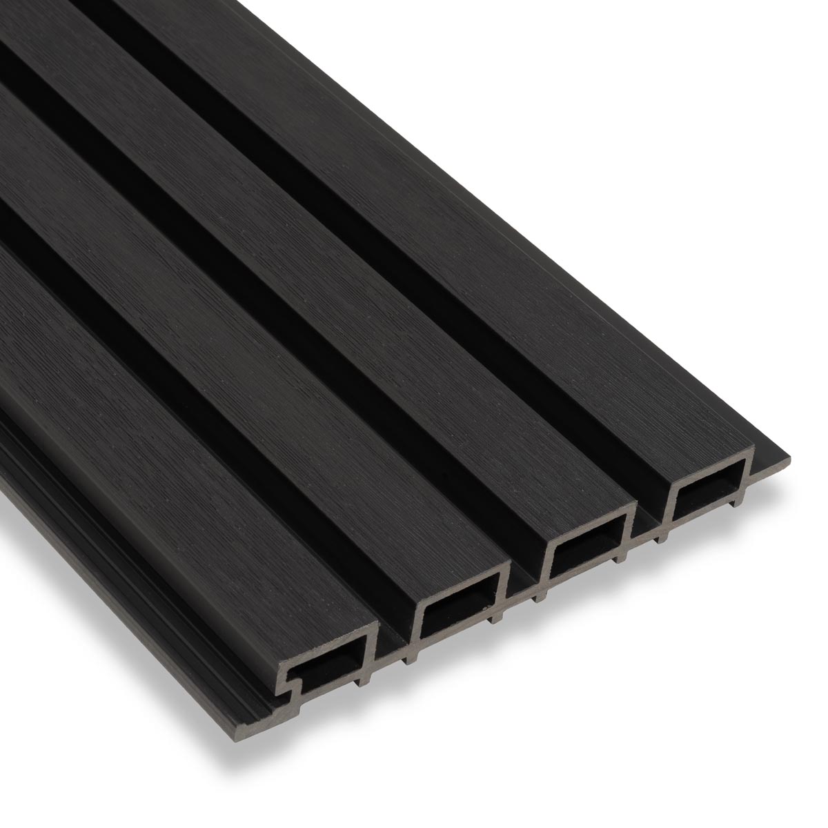 Composiet Gevelbekleding Zwart Lattenwand Wandpanelen 290 x 22 cm