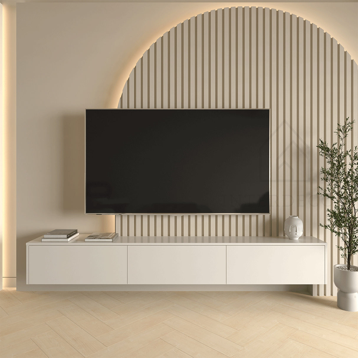 Madera TV-Meubel zwevend beige 180 cm