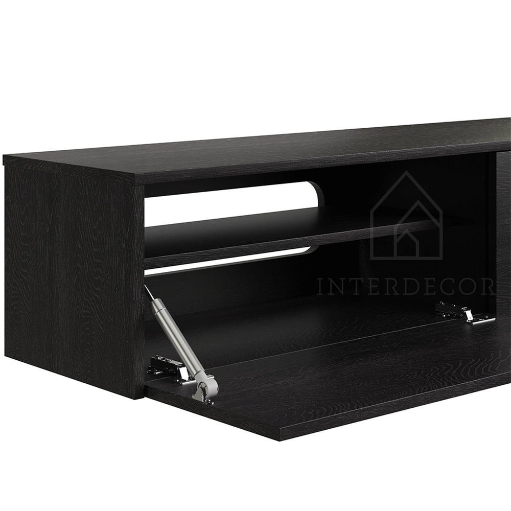 Madera TV-Meubel zwevend zwart 280 cm