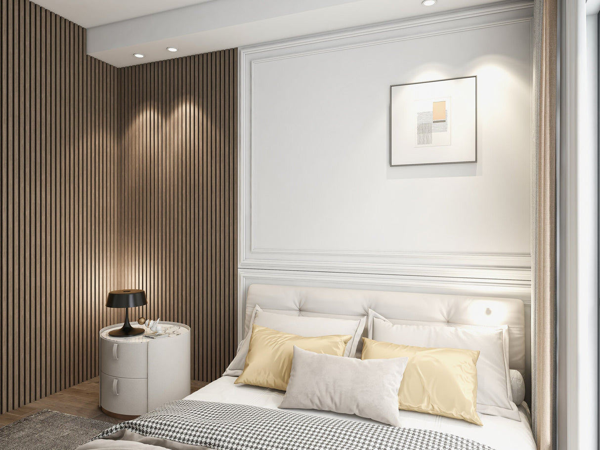 Akoestische panelen 300x60 cm - Eiken Mokka