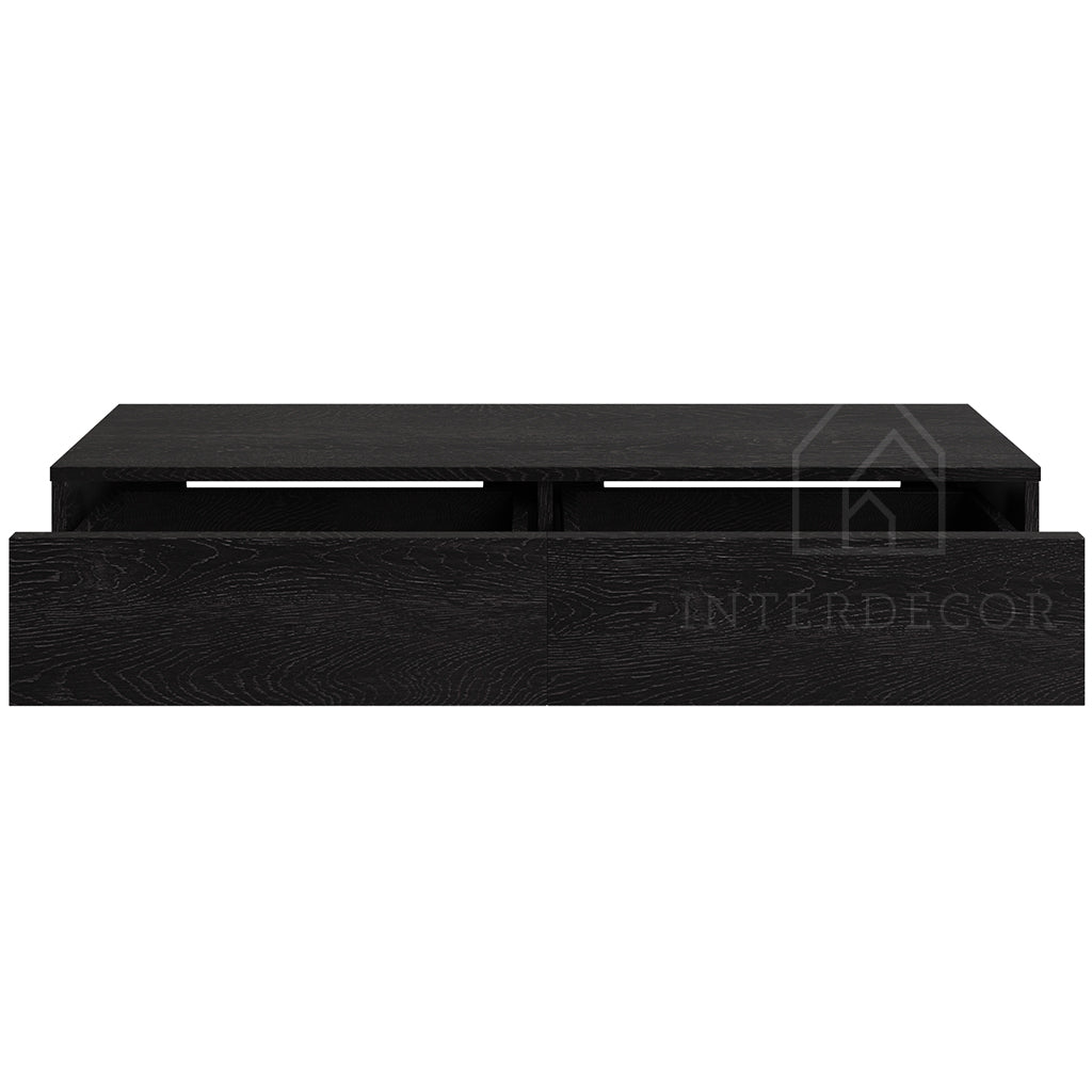 Gangkast zwevend zwart 100x20x15 cm