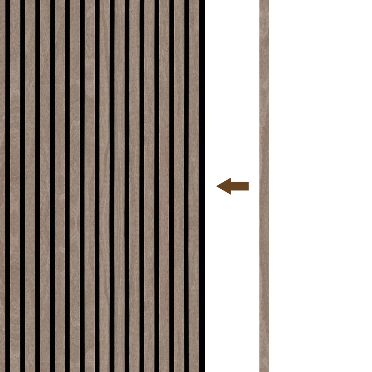 Eindlat 270 x 2.2 cm - Eiken Walnoot