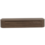 Dulce curved TV-Meubel zwevend walnut 200 cm