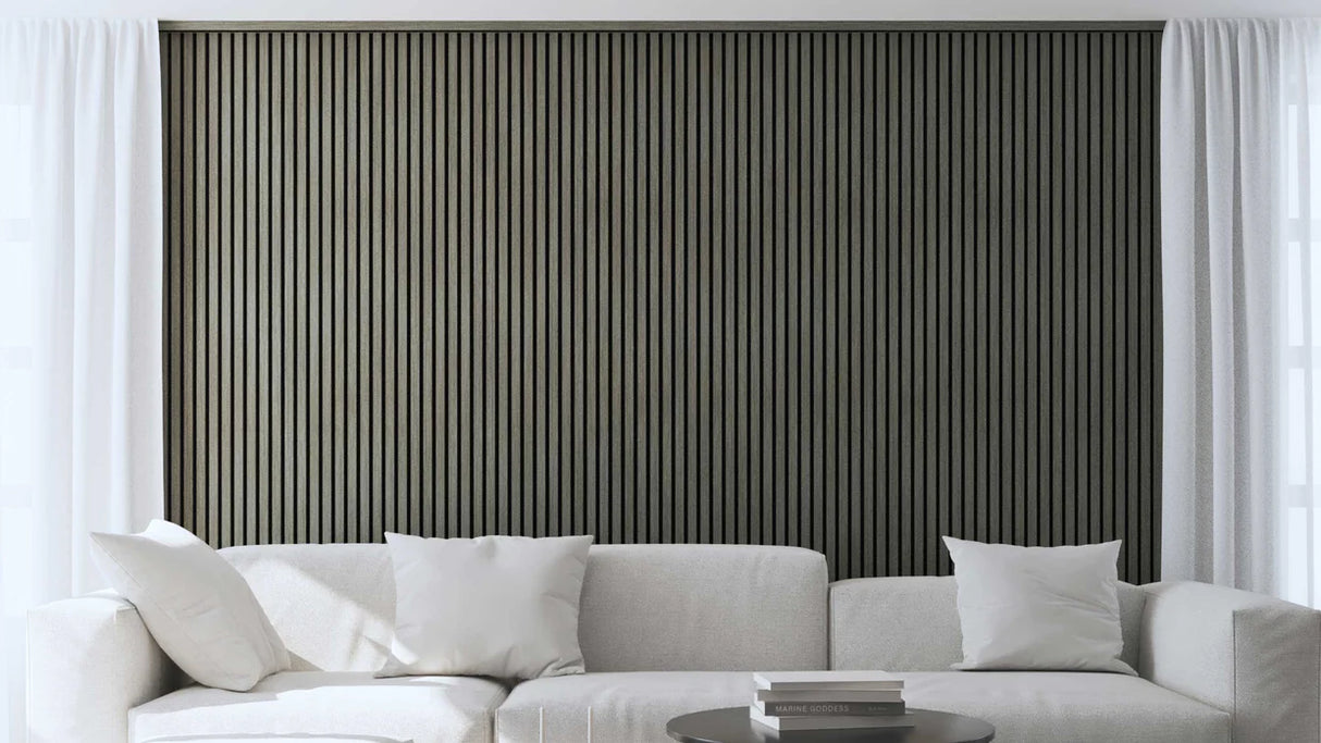 Akoestische panelen 270x60 cm - Eiken Grijs
