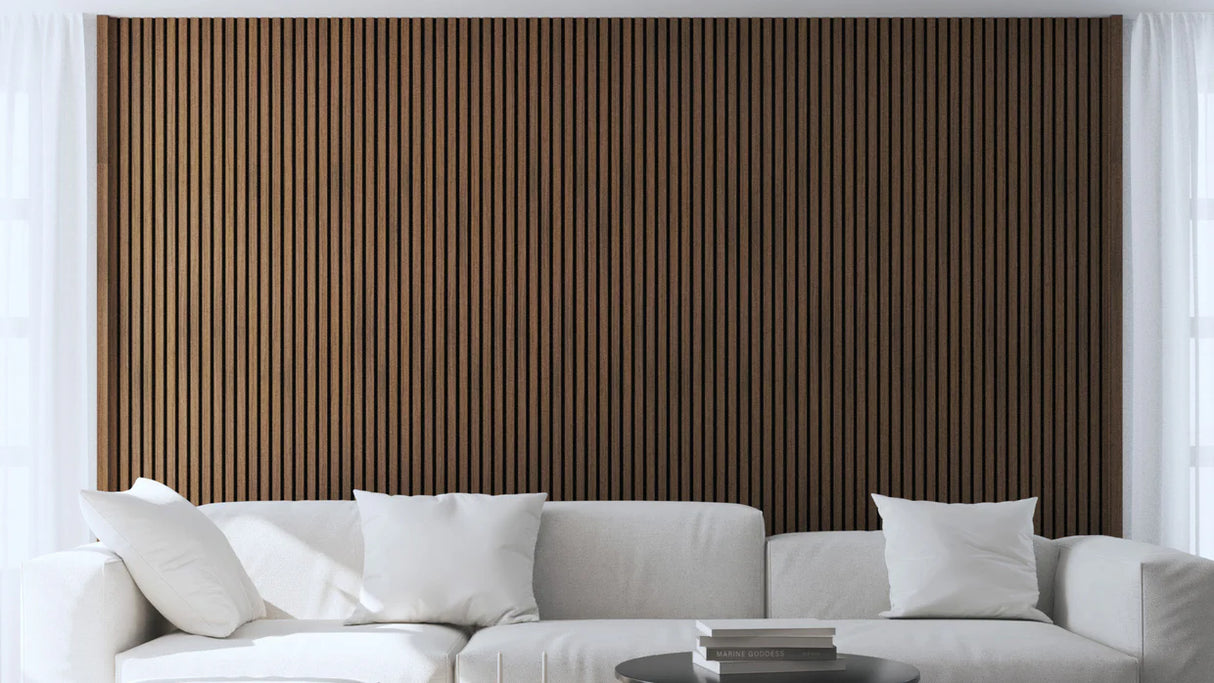 Akupanel - LED afwerkeindlat voor plafond en zijkant - Eiken Walnoot 270 cm