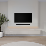 Dulce Japandi Tv-meubel 280 x 32 x 28 cm - Wit