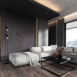 3D Kunststof Wandpanelen Antraciet Lumière Collection 270 x 12 cm | Set van 4