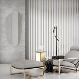 3D Kunststof Wandpanelen Grijs Lumière Collection 270 x 12 cm | Set van 4