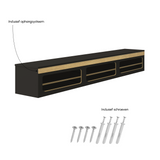 Madera TV-Meubel zwevend zwart 240 cm