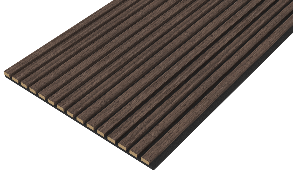 Akoestische panelen 260x60 cm - Eiken Dark Walnoot