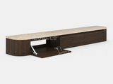 Dulce Japandi Tv-meubel 200 x 32 x 28 cm - Walnoot Travertine