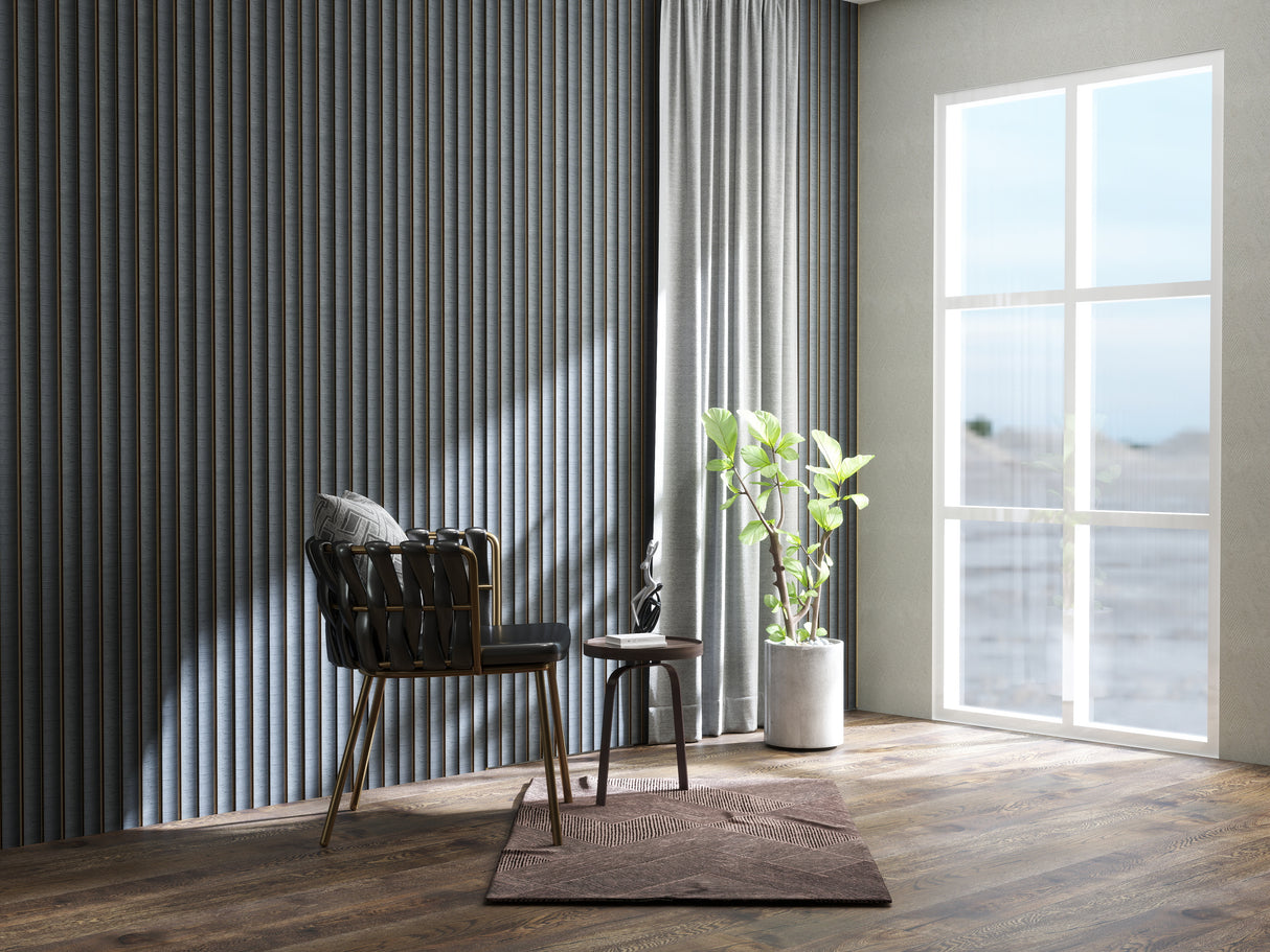 3D Kunststof Wandpanelen Antraciet Lumière Collection 270 x 12 cm | Set van 4