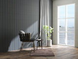 3D Kunststof Wandpanelen Antraciet Lumière Collection 270 x 12 cm | Set van 4