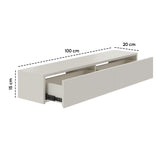 Gangkast zwevend beige 100x20x15 cm