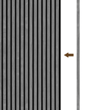 Eindlat 270 x 2.2 cm - Eiken Grijs