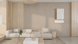 Akoestische Brushed Suede Space Panelen 280 x 60 x 2.1 cm - Beige