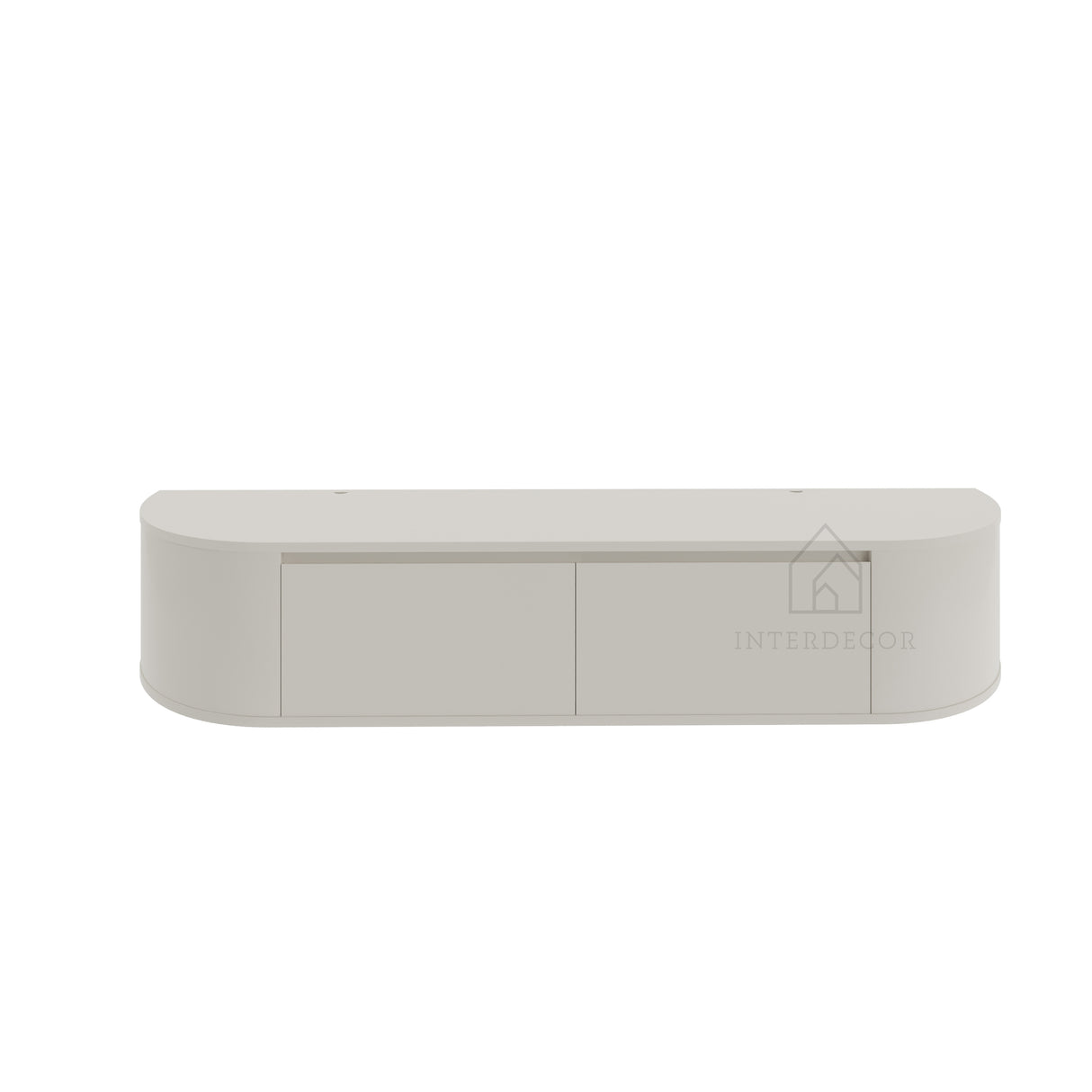 Elegance Collection Japandi Aura Curved TV Meubel zwevend beige