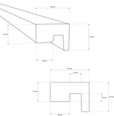 Akupanel - LED afwerkeindlat voor plafond en zijkant - Eiken Mokka 270 cm