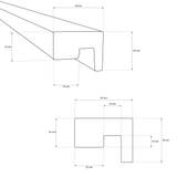 Akupanel - LED afwerkeindlat voor plafond en zijkant - Eiken Dark Walnoot 270 cm