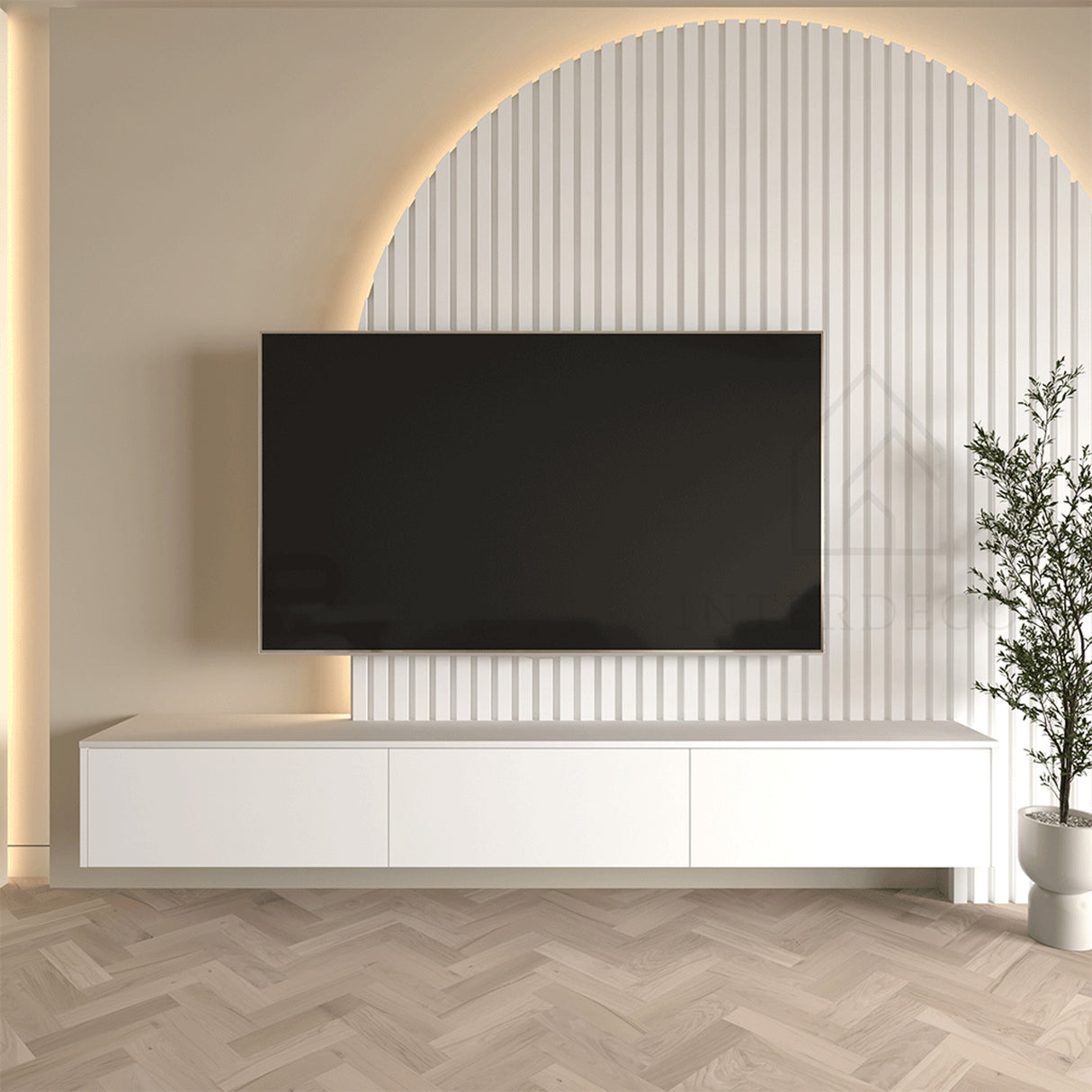 Madera TV-Meubel zwevend wit 280 cm