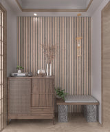Akoestische panelen  280 x 60 x 2.4 cm - Eiken Naturel Grijs Vilt