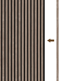 Eindlat 270 x 2.2 cm - Eiken Walnoot