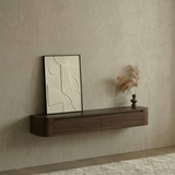 Dulce curved TV-Meubel zwevend walnut 200 cm